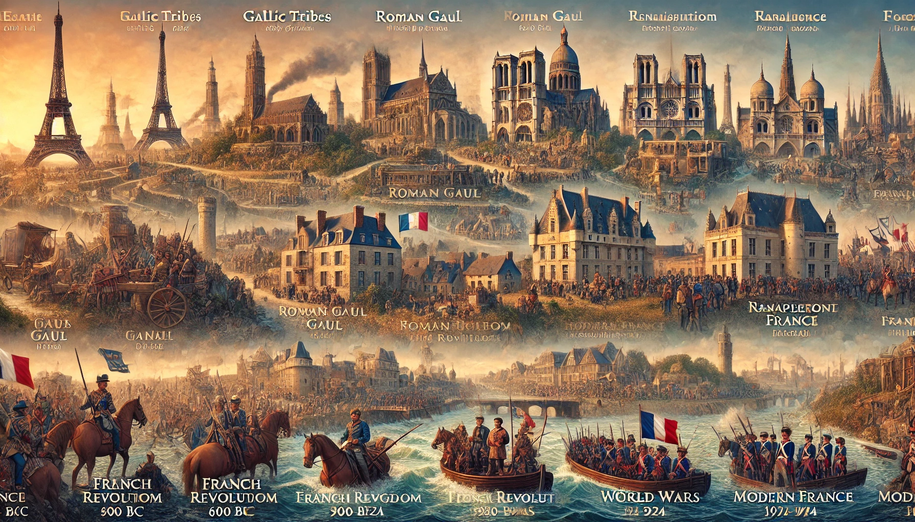 Frankrikes historia: från 600 f.Kr. till 2024