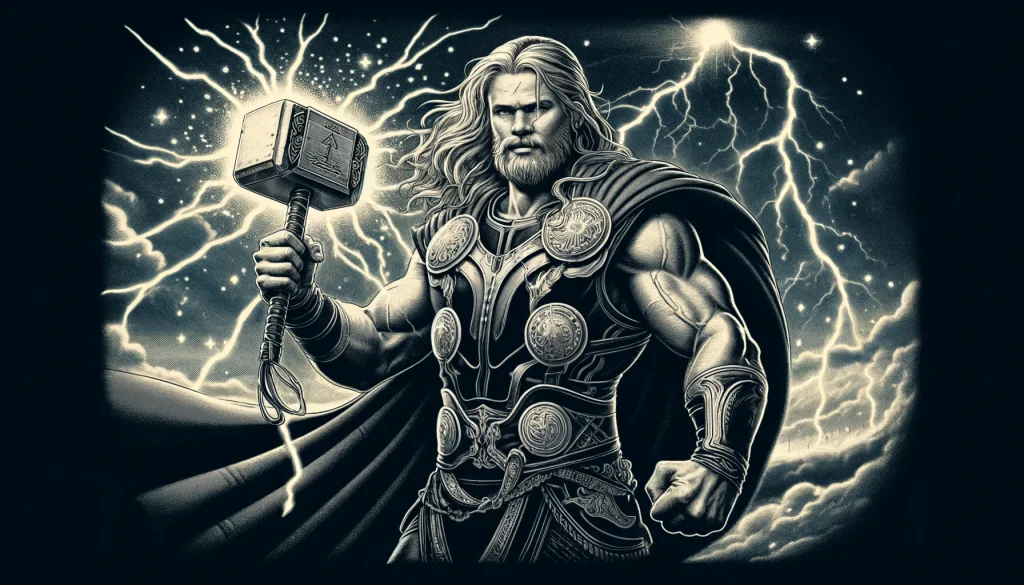Thor, den mäktiga åskguden från nordisk mytologi