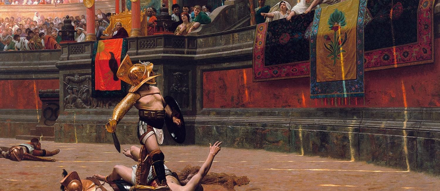 Historien om gladiatorspelen i antikens Rom