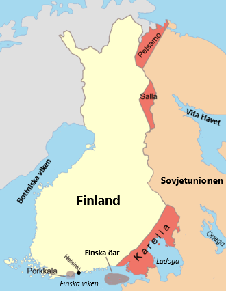 Finska vinterkriget karta
