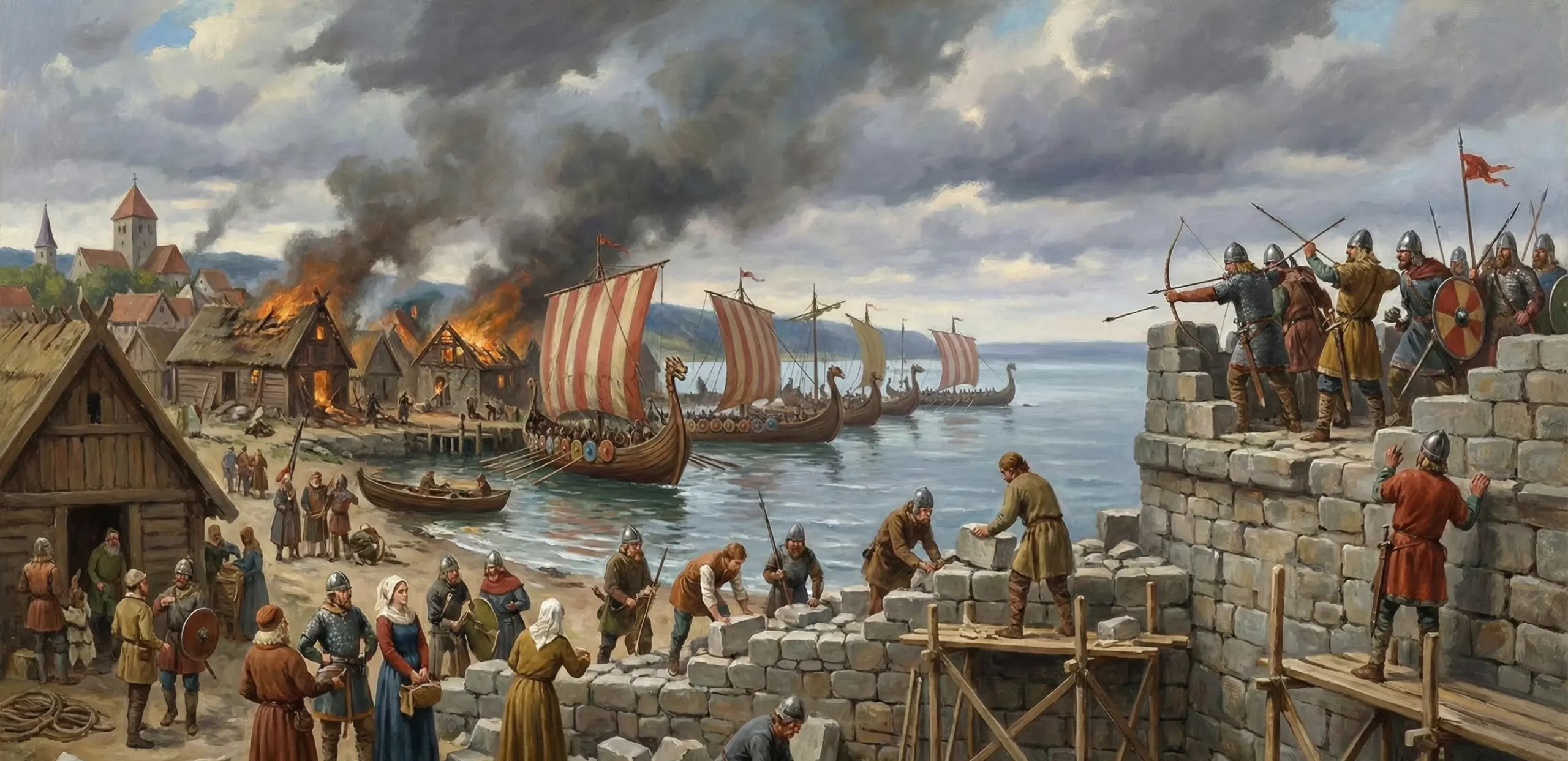 Borgarnas tid – Hur vikingahotet tvingade Europa att bygga murar
