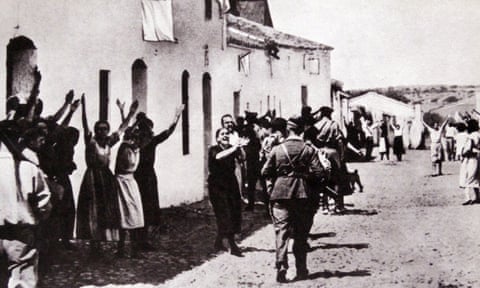 Militärkuppen i Sevilla, Spanien, den 18 juli 1936, som bidrog till utbrottet av det spanska inbördeskriget.