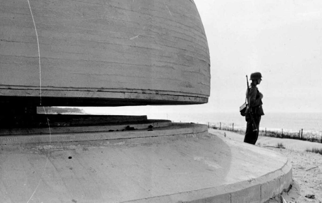 En tysk vaktpost på Atlantvallen.