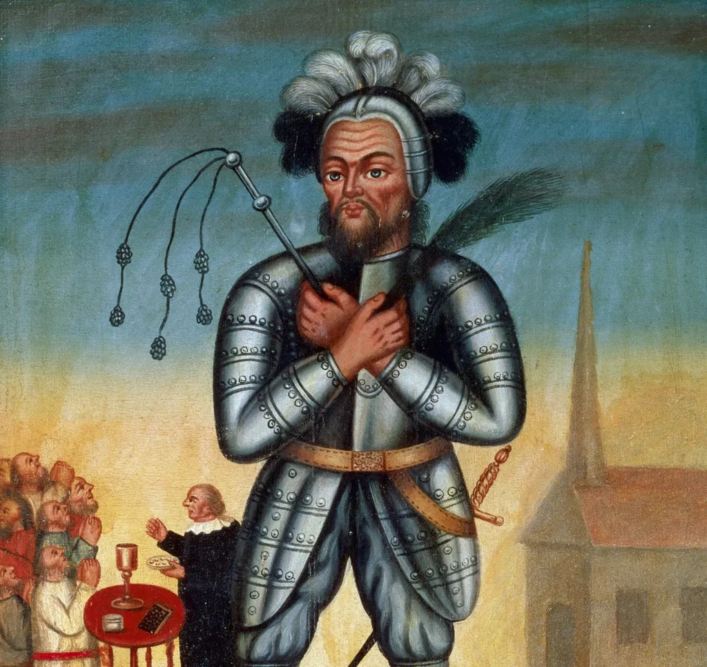 Avbildningen av Birger jarl som korstågsfarare ses i dag som ett verk av fantasin. Den bygger på en konstnärlig tolkning av en plansch ur Erik Dahlbergs (1652–1703) Suecia antiqua et hodierna. 