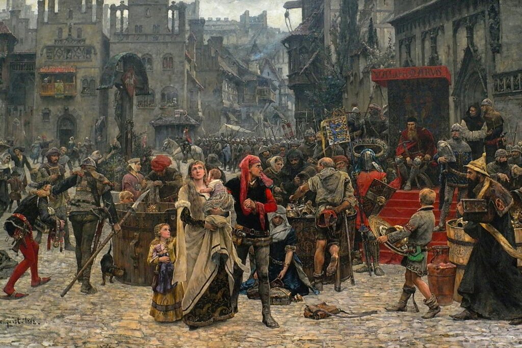 Valdemar Atterdag brandskattar Visby.