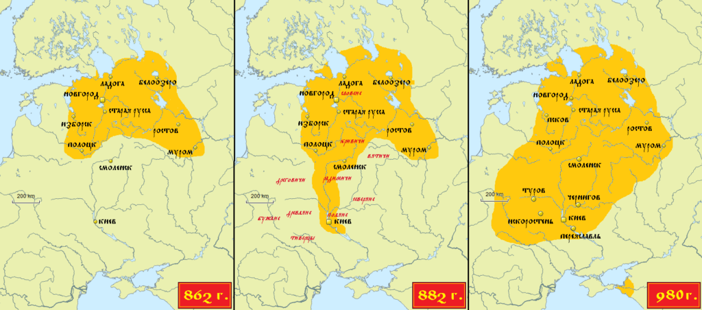 Kievrus expansion från 800-talet till slutet av 900-talet